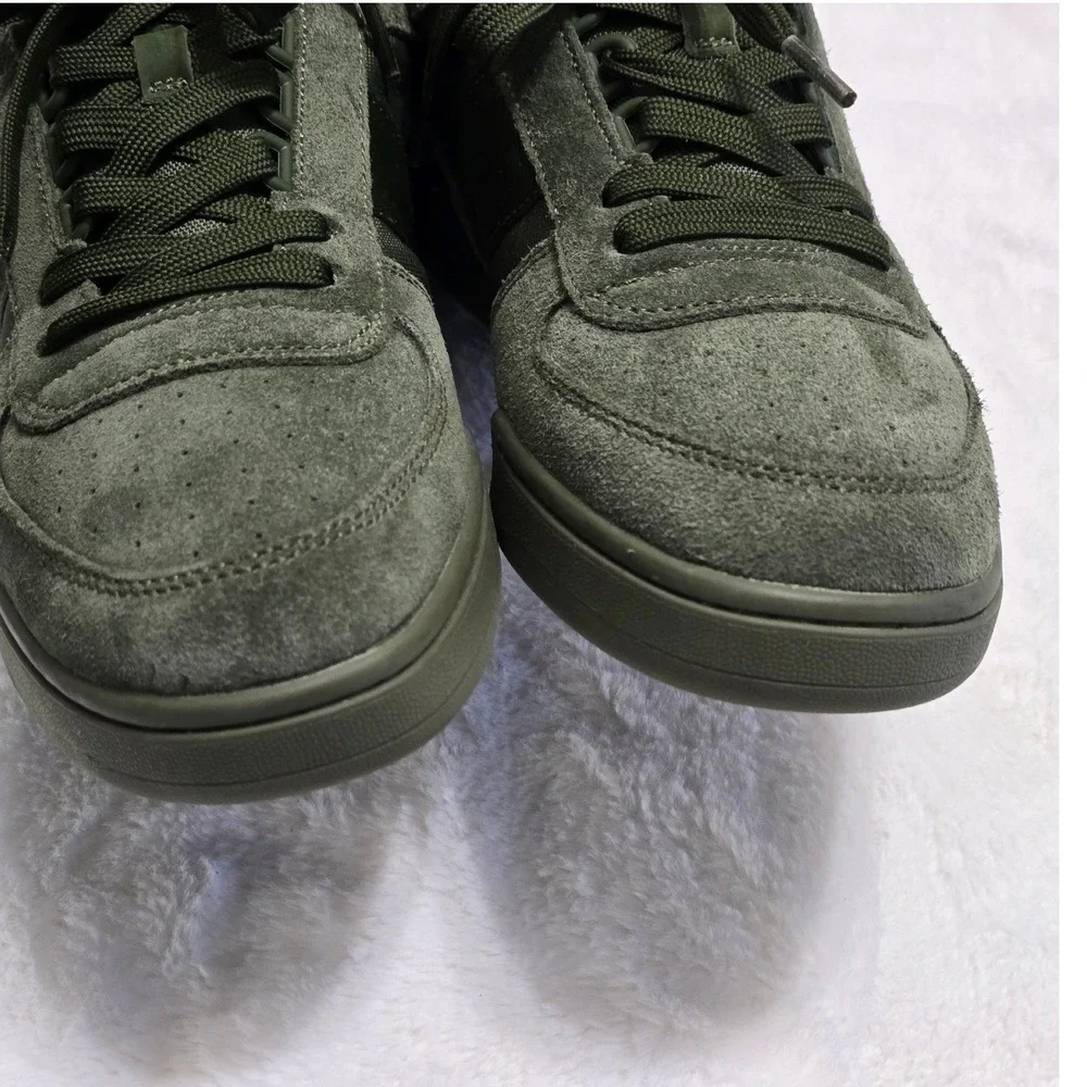 Polo Ralph Lauren Mens CRT PP-SK-LTL Olive Green Suede Sneakers 9.5 13297 E22